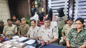 The police arrested four for alleged involvement in the murder of a local BJP leader in Khunti, Jharkhand.(HT Photo) The police arrested four for alleged involvement in the murder of a local BJP leader in Khunti, Jharkhand.(HT Photo)