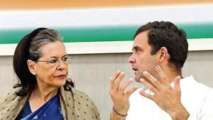 The LS debacle forced Rahul Gandhi (right) to offer his resignation to the CWC on May 25, since then Sonia Gandhi has stepped in to fill the leadership vacuum.(HT Photo) The LS debacle forced Rahul Gandhi (right) to offer his resignation to the CWC on May 25, since then Sonia Gandhi has stepped in to fill the leadership vacuum.(HT Photo)