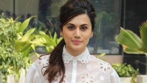 Taapsee Pannu will be seen in Mission Mangal this month.(IANS) Taapsee Pannu will be seen in Mission Mangal this month.(IANS)