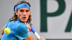 File image of Greece tennis star Stefanos Tsitsipas in action during a match.(AFP) File image of Greece tennis star Stefanos Tsitsipas in action during a match.(AFP)