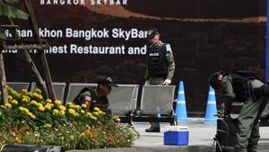 Several exploded in Bangkok on Friday, rattling the Thai capital as it hosted a regional summit attended by US Secretary of State Mike Pompeo and leaving four people wounded.(AFP Photo) Several exploded in Bangkok on Friday, rattling the Thai capital as it hosted a regional summit attended by US Secretary of State Mike Pompeo and leaving four people wounded.(AFP Photo)