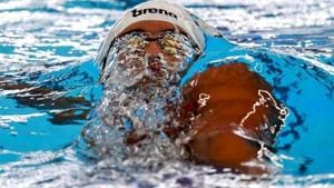 File image: India's Srihari Nataraj competes during his heat of the men's 100m backstroke during swimming competition at the 18th Asian Games in Jakarta.(AP) File image: India's Srihari Nataraj competes during his heat of the men's 100m backstroke during swimming competition at the 18th Asian Games in Jakarta.(AP)