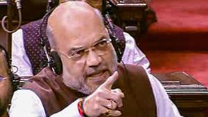 Union Home Minister Amit Shah speaks in the Rajya Sabha.(PTI) Union Home Minister Amit Shah speaks in the Rajya Sabha.(PTI)