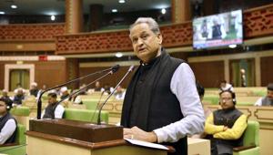 File photo of Rajasthan Chief Minister Ashok Gehlot at the legislative assembly.(HT PHOTO) File photo of Rajasthan Chief Minister Ashok Gehlot at the legislative assembly.(HT PHOTO)