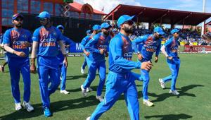 Virat Kohli and team walk out(AFP) Virat Kohli and team walk out(AFP)
