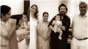 Adnan Sami shared old pictures of his family’s meeting with Sushma Swaraj.(Instagram) Adnan Sami shared old pictures of his family’s meeting with Sushma Swaraj.(Instagram)