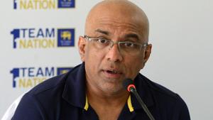 Chandika Hathurusingha takes part in a press conference in Colombo.(AFP) Chandika Hathurusingha takes part in a press conference in Colombo.(AFP)