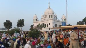 Construction of the Kartarpur corridor, a joint project undertaken by India and Pakistan, was still underway on Tuesday despite tensions flaring anew between the two neighbours.(AFP Photo) Construction of the Kartarpur corridor, a joint project undertaken by India and Pakistan, was still underway on Tuesday despite tensions flaring anew between the two neighbours.(AFP Photo)