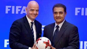 FIFA President Gianni Infantino and AIFF President Praful Patel.(PTI) FIFA President Gianni Infantino and AIFF President Praful Patel.(PTI)