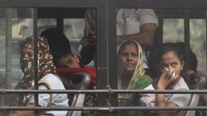 Gurugram Almost a year after its launch, in September 2018, the Gurugaman bus service hit a daily ridership of 50,000 last month.(Biplov Bhuyan/HT PHOTO) Gurugram Almost a year after its launch, in September 2018, the Gurugaman bus service hit a daily ridership of 50,000 last month.(Biplov Bhuyan/HT PHOTO)