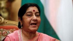 FILE PHOTO: Indian Foreign Minister Sushma Swaraj speaks during a meeting with her Russian counterpart Sergei Lavrov in Moscow, Russia September 13, 2018. REUTERS/Sergei Karpukhin/File Photo(REUTERS) FILE PHOTO: Indian Foreign Minister Sushma Swaraj speaks during a meeting with her Russian counterpart Sergei Lavrov in Moscow, Russia September 13, 2018. REUTERS/Sergei Karpukhin/File Photo(REUTERS)