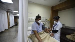 The first Directly Observed Treatment Short Course (DOTS) centre to treat tuberculosis (TB) at no cost in a private hospital of Delhi was started at Sir Ganga Ram Hospital (SRGH) in Rajinder Nagar, on Wednesday.(Biplov Bhuyan/HT PHOTO) The first Directly Observed Treatment Short Course (DOTS) centre to treat tuberculosis (TB) at no cost in a private hospital of Delhi was started at Sir Ganga Ram Hospital (SRGH) in Rajinder Nagar, on Wednesday.(Biplov Bhuyan/HT PHOTO)
