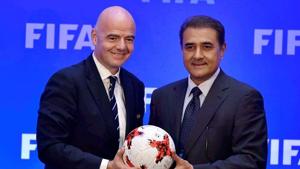 File photo of FIFA president Gianni Infantino and AIFF President Praful Patel.(PTI) File photo of FIFA president Gianni Infantino and AIFF President Praful Patel.(PTI)