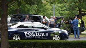 Police and first responders gather at the Gannett headquarters, home of USA Today, in McLean, Virginia, on August 7, 2019. - The newspaper USA Today evacuated its headquarters in northern Virginia on Wednesday following an alleged sighting of an armed man at the building, but later said the report was "mistaken. Fairfax County police said they had "found no evidence of any acts of violence or injuries." (Photo by Eric BARADAT / AFP)(AFP) Police and first responders gather at the Gannett headquarters, home of USA Today, in McLean, Virginia, on August 7, 2019. - The newspaper USA Today evacuated its headquarters in northern Virginia on Wednesday following an alleged sighting of an armed man at the building, but later said the report was "mistaken. Fairfax County police said they had "found no evidence of any acts of violence or injuries." (Photo by Eric BARADAT / AFP)(AFP)