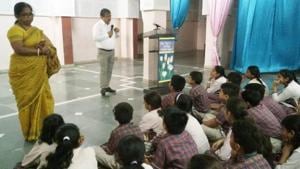 Concepts such as good touch and bad touch, eve-teasing and child abuse were discussed(HT) Concepts such as good touch and bad touch, eve-teasing and child abuse were discussed(HT)