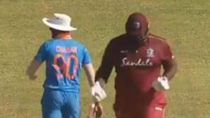 Deepak Chahar and Rahkeem Cornwall.(Twitter Image)