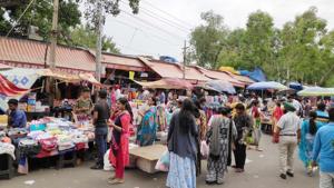 A view of Shashtri market in Chandigarh’s Sector 22.(Karun Sharmaht) A view of Shashtri market in Chandigarh’s Sector 22.(Karun Sharmaht)