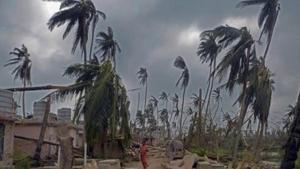 In Puri, ground zero of the cyclone thousands of schoolchildren and their teachers are finding it difficult to deal with the post-cyclone scenario as their school buildings have been completely razed or devastated beyond repair.(PTI PHOTO.) In Puri, ground zero of the cyclone thousands of schoolchildren and their teachers are finding it difficult to deal with the post-cyclone scenario as their school buildings have been completely razed or devastated beyond repair.(PTI PHOTO.)