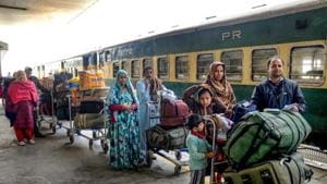 Passengers, arriving from Pakistan by Samjhauta Express train, wait for custom-check at Attari railway station.(File photo: PTI) Passengers, arriving from Pakistan by Samjhauta Express train, wait for custom-check at Attari railway station.(File photo: PTI)