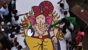 The Brihanmumbai Sarvajanik Ganeshostsav Samanvay Samiti (BSGSS), the umbrella organisation of Ganpati mandals in the city, has appealed to mandals to avoid grand celebrations and donate towards relief for people in flood-affected areas.(Hindustan Times) The Brihanmumbai Sarvajanik Ganeshostsav Samanvay Samiti (BSGSS), the umbrella organisation of Ganpati mandals in the city, has appealed to mandals to avoid grand celebrations and donate towards relief for people in flood-affected areas.(Hindustan Times)