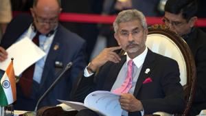 India's Minister of External Affairs Subrahmanyam Jaishankar attends the Association of Southeast Asian Nations Regional Forum in Bangkok, Thailand.(Photo: AP) India's Minister of External Affairs Subrahmanyam Jaishankar attends the Association of Southeast Asian Nations Regional Forum in Bangkok, Thailand.(Photo: AP)