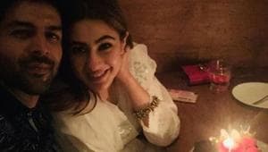 Sara Ali Khan and Kartik Aaryan enjoy dinner in Bangkok on her birthday.(Instagram) Sara Ali Khan and Kartik Aaryan enjoy dinner in Bangkok on her birthday.(Instagram)