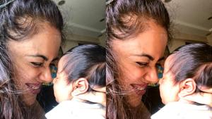 Sameera Reddy with daughter Nyra.(Instagram) Sameera Reddy with daughter Nyra.(Instagram)