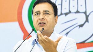 Congress leader Randeep Singh Surjewala(Sushil Kumar/HT PHOTO) Congress leader Randeep Singh Surjewala(Sushil Kumar/HT PHOTO)