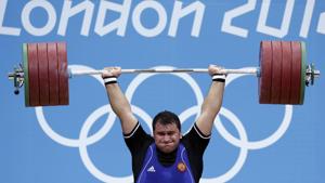 File image - In this file photo dated Tuesday, Aug. 7, 2012, Ruslan Albegov of Russia competes during men's over 105-kg weightlifting competition.(AP) File image - In this file photo dated Tuesday, Aug. 7, 2012, Ruslan Albegov of Russia competes during men's over 105-kg weightlifting competition.(AP)
