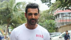 Actor John Abraham during media interactions for his upcoming film Batla House in Mumbai on Aug 7, 2019.(IANS) Actor John Abraham during media interactions for his upcoming film Batla House in Mumbai on Aug 7, 2019.(IANS)