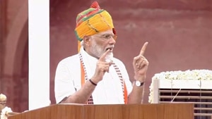 PM Modi addresses 73rd Independence Day(ANI/Twitter) PM Modi addresses 73rd Independence Day(ANI/Twitter)