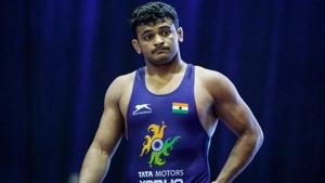 Deepak Punia India’s 18-year-old gold drought at the Junior Wrestling World Championship.(Twitter) Deepak Punia India’s 18-year-old gold drought at the Junior Wrestling World Championship.(Twitter)