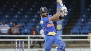 India captain Virat Kohli bats against West Indies during their third One-Day International cricket match in Port of Spain, Trinidad, Wednesday, Aug. 14, 2019.(AP) India captain Virat Kohli bats against West Indies during their third One-Day International cricket match in Port of Spain, Trinidad, Wednesday, Aug. 14, 2019.(AP)
