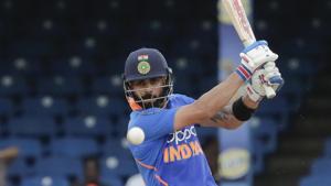 India captain Virat Kohli bats against West Indies.(AP) India captain Virat Kohli bats against West Indies.(AP)
