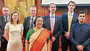 The handover event was part of Independence Day celebrations in India House in London attended by several visitors from India who travelled by cars as part of a peace rally.(HT PHOTO)