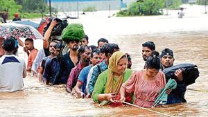 In July, the metropolitan areas of Thane, Kalyan, Ambernath, and Ulhasnagar were inundated after incessant heavy rainfall. In July, the metropolitan areas of Thane, Kalyan, Ambernath, and Ulhasnagar were inundated after incessant heavy rainfall.