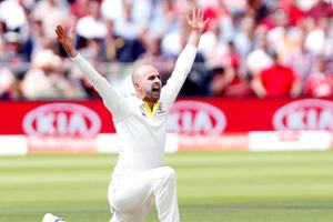 Australia's Nathan Lyon appeals for a wicket.(Action Images via Reuters)