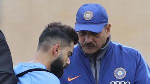 File photo of Indian coach Ravi Shastri and captain Virat Kohli.(AP) File photo of Indian coach Ravi Shastri and captain Virat Kohli.(AP)
