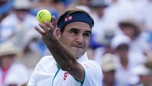 Roger Federer, of Switzerland, serves to Andrey Rublev, of Russa, during the quarterfinals of the Western & Southern Open tennis tournament, Thursday, Aug. 15, 2019, in Mason, Ohio.(AP) Roger Federer, of Switzerland, serves to Andrey Rublev, of Russa, during the quarterfinals of the Western & Southern Open tennis tournament, Thursday, Aug. 15, 2019, in Mason, Ohio.(AP)