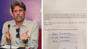 Kapil Dev-led CAC misspelled Mike Hesson’s name while submitting their recommendation for the appointment of Indian cricket team head coach(HT Collage) Kapil Dev-led CAC misspelled Mike Hesson’s name while submitting their recommendation for the appointment of Indian cricket team head coach(HT Collage)