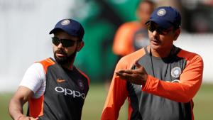 India coach Ravi Shastri with Virat Kohli.(Reuters) India coach Ravi Shastri with Virat Kohli.(Reuters)