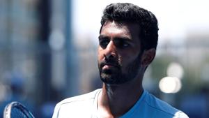 A file photo of Indian tennis player Prajnesh Gunneswaran.(REUTERS) A file photo of Indian tennis player Prajnesh Gunneswaran.(REUTERS)