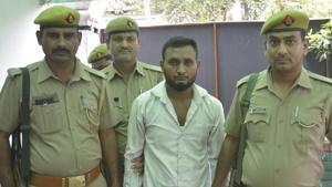 The suspect, Mehtab, accused of killing his minor niece, in police custody.(Sakib Ali / HT Photo) The suspect, Mehtab, accused of killing his minor niece, in police custody.(Sakib Ali / HT Photo)