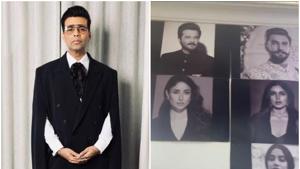 Karan Johar shared a video on Takht prep.(Instagram) Karan Johar shared a video on Takht prep.(Instagram)