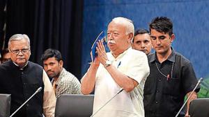 RSS chief Mohan Bhagwat had called for a conversation on reservation.(HT image) RSS chief Mohan Bhagwat had called for a conversation on reservation.(HT image)