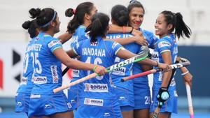 The Indian women’s hockey team played out a goalless draw against China.(Twitter) The Indian women’s hockey team played out a goalless draw against China.(Twitter)