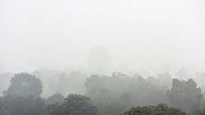 Aerosols are very fine solid or liquid micro particles that are released from man-made and natural processes such as vehicle exhaust, waste-burning, wind-blown dust and volcanic eruptions.(HT image) Aerosols are very fine solid or liquid micro particles that are released from man-made and natural processes such as vehicle exhaust, waste-burning, wind-blown dust and volcanic eruptions.(HT image)