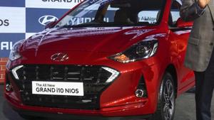 Hyundai Motor India MD and CEO SS Kim at the launch of GRAND i10 NIOS in New Delhi.(PTI Photo) Hyundai Motor India MD and CEO SS Kim at the launch of GRAND i10 NIOS in New Delhi.(PTI Photo)