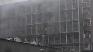 The fire may have been doused but water is dripping from the debris in the affected areas.(HT image) The fire may have been doused but water is dripping from the debris in the affected areas.(HT image)