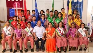 St Francis Xavier’s High School in Naigaon organised its investiture ceremony for the 2019-20 academic year recently.(HT PHOTO) St Francis Xavier’s High School in Naigaon organised its investiture ceremony for the 2019-20 academic year recently.(HT PHOTO)